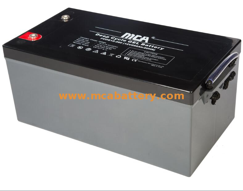 Batterie gel longue durée 12v 260ah à cycle profond pour machine de nettoyage de sol